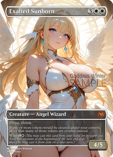 MTG - Exalted Sunborn - Fanart Borderless Style - EDH / Playtest