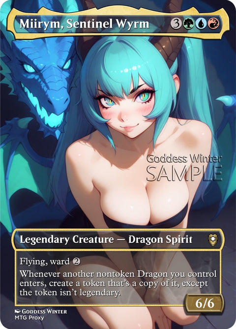 MTG - Miirym, Sentinel Wyrm - Fanart Borderless Style - EDH / Playtest