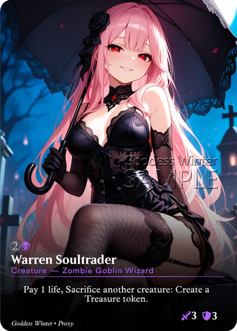MTG - Warren Soultrader - Fanart Borderless Style - EDH / Playtest