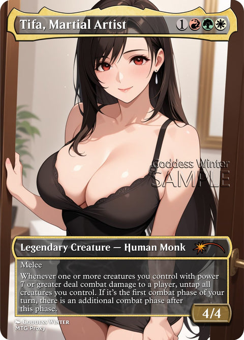 MTG - Tifa, Martial Artist - Fanart Borderless Style - EDH / Playtest