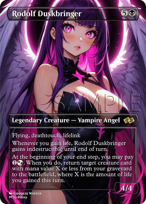 MTG - Rodolf Duskbringer - Fanart Borderless Style - EDH / Playtest