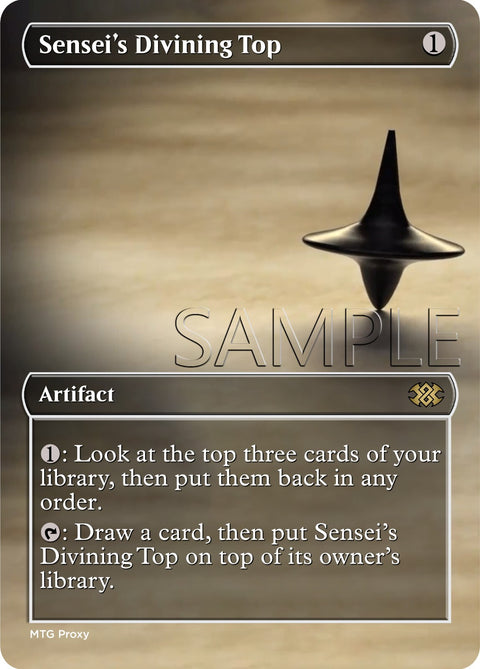 Inception - Sensei's Divining Top - Fanart Borderless Style EDH and Playtest
