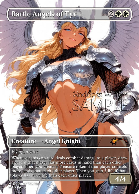 MTG - Battle Angels of Tyr - Fanart Borderless Style - EDH / Playtest