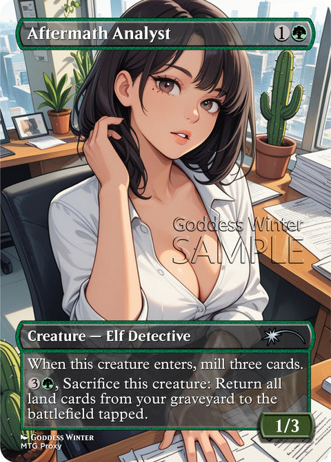 Aftermath Analyst Goddess Winter proxy card artwork