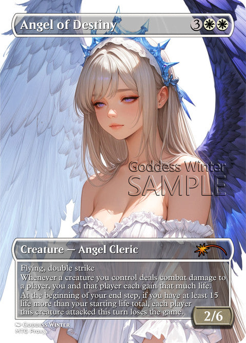 Angel of Destiny Goddess Winter proxy card artwork