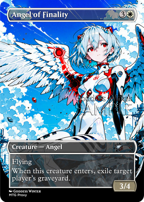 Angel of Finality Goddess Winter proxy card artwork