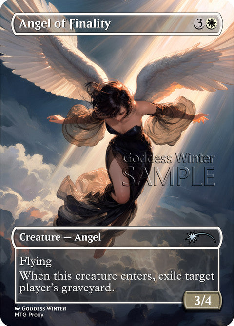 Angel of Finality Goddess Winter proxy card artwork