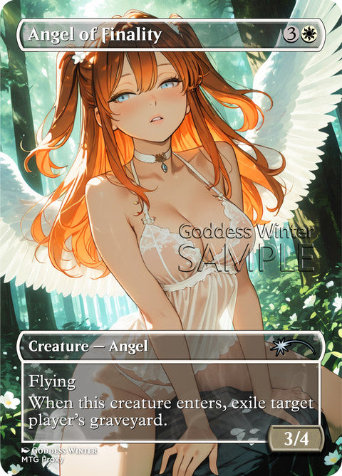 Angel of Finality Goddess Winter proxy card artwork