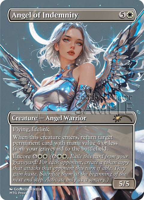 Angel of Indemnity Goddess Winter proxy card artwork