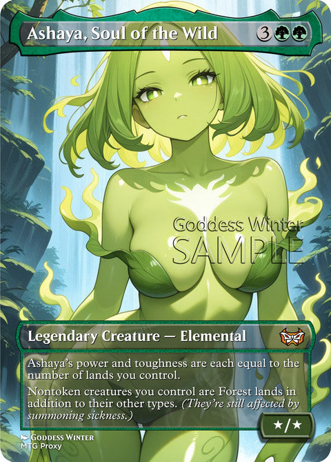 Ashaya, Soul of the Wild Goddess Winter proxy card artwork