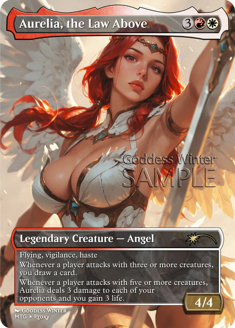 Aurelia, the Law Above Goddess Winter proxy card artwork