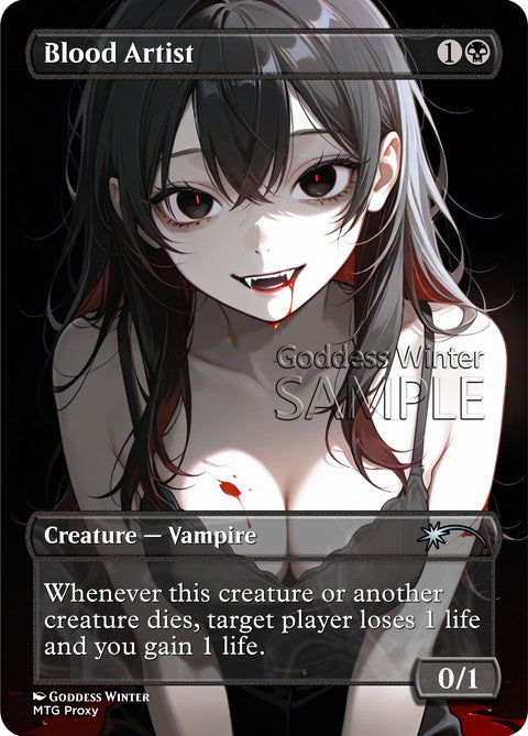 Blood Artist Goddess Winter proxy card artwork