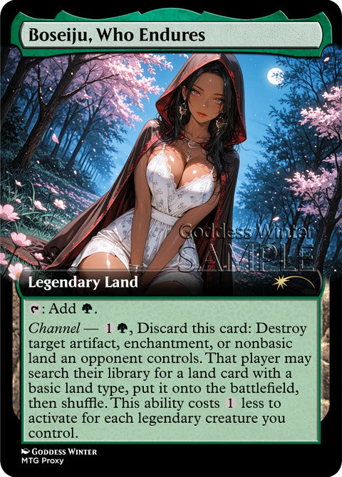 Boseiju, Who Endures Goddess Winter proxy card artwork