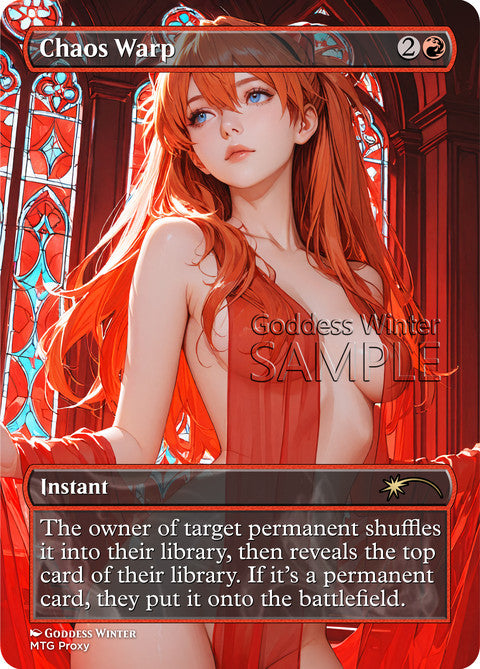 Chaos Warp Goddess Winter proxy card artwork