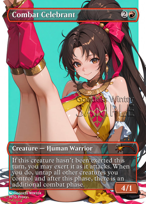 Combat Celebrant Goddess Winter proxy card artwork