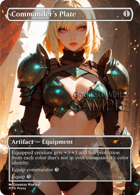 Commander's Plate Goddess Winter proxy card artwork