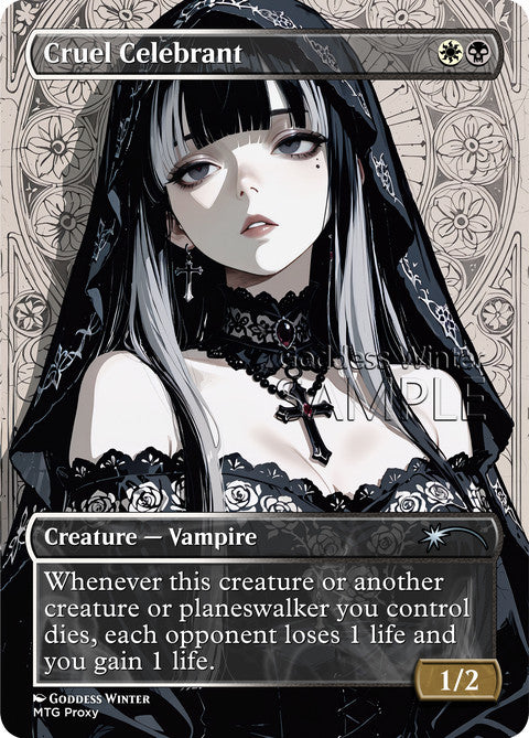 Cruel Celebrant Goddess Winter proxy card artwork
