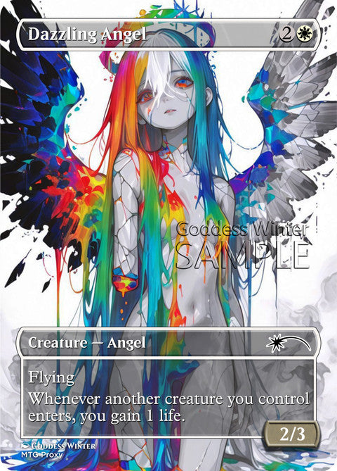 Dazzling Angel Goddess Winter proxy card artwork