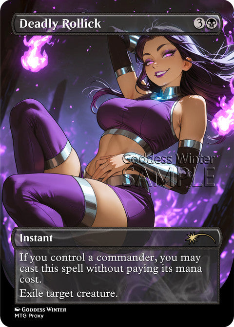 Deadly Rollick Goddess Winter proxy card artwork