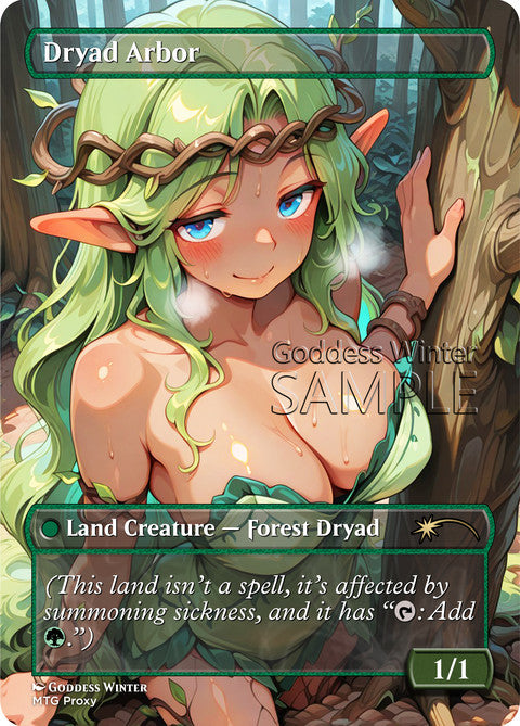 Dryad Arbor Goddess Winter proxy card artwork