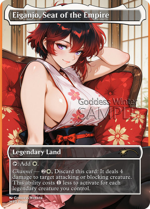 Eiganjo, Seat of the Empire Goddess Winter proxy card artwork