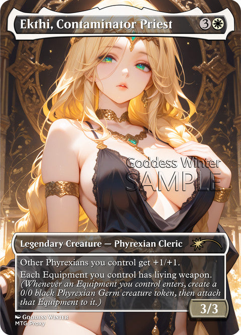 Ekthi, Contaminator Priest Goddess Winter proxy card artwork
