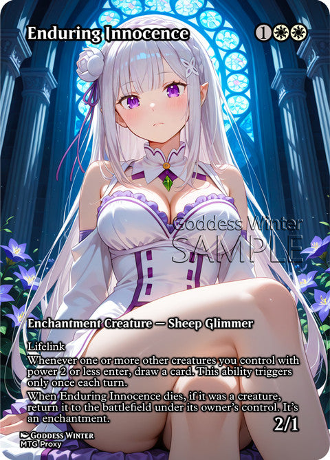 Enduring Innocence Goddess Winter proxy card artwork