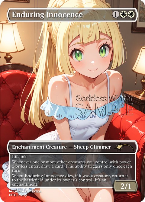 Enduring Innocence Goddess Winter proxy card artwork