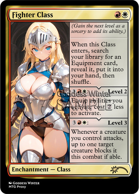 Fighter Class Goddess Winter proxy card artwork