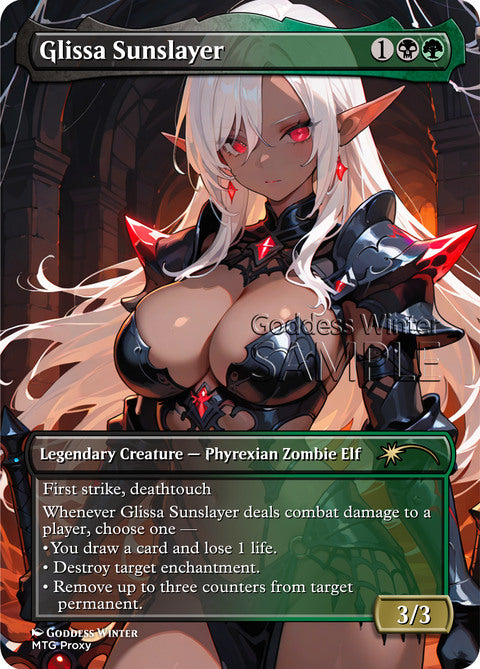 Glissa Sunslayer Goddess Winter proxy card artwork