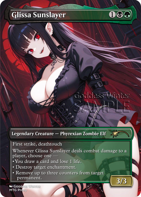 Glissa Sunslayer Goddess Winter proxy card artwork