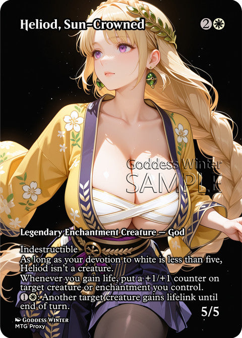 Heliod, Sun-Crowned Goddess Winter proxy card artwork