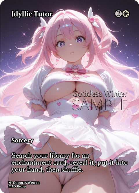 Idyllic Tutor Goddess Winter proxy card artwork
