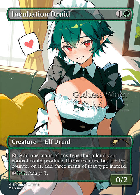 Incubation Druid Goddess Winter proxy card artwork