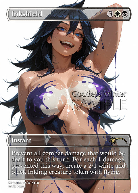 Inkshield Goddess Winter proxy card artwork
