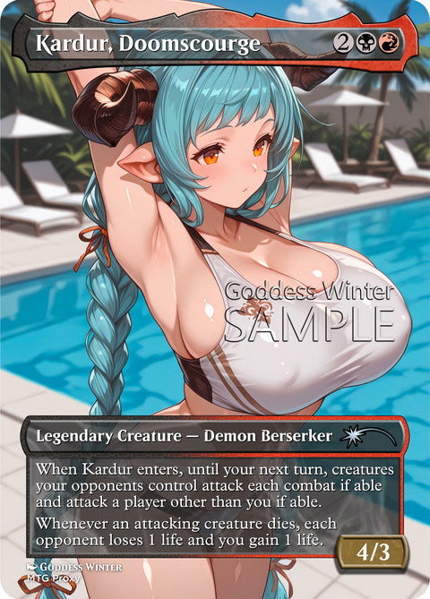 Kardur, Doomscourge Goddess Winter proxy card artwork