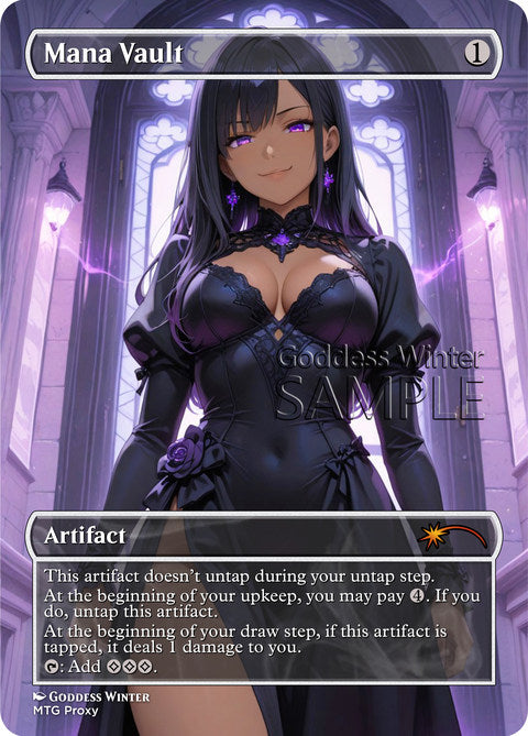 Mana Vault Goddess Winter proxy card artwork