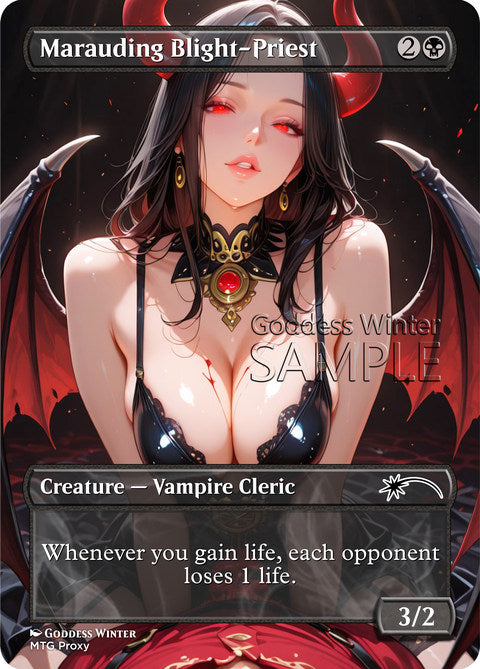 Marauding Blight-Priest Goddess Winter proxy card artwork