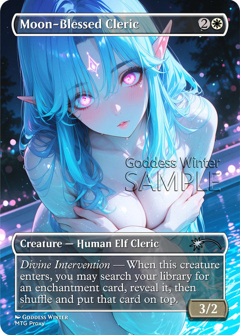 Moon-Blessed Cleric Goddess Winter proxy card artwork