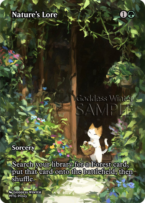 Nature's Lore Goddess Winter proxy card artwork