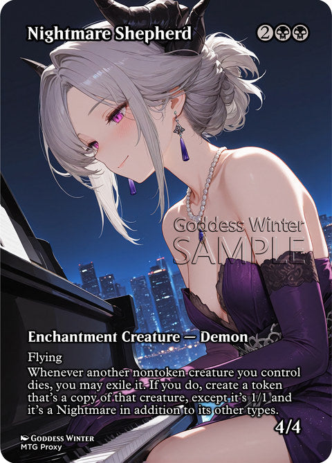 Nightmare Shepherd Goddess Winter proxy card artwork