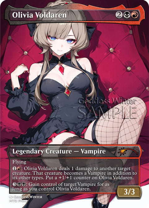 Olivia Voldaren Goddess Winter proxy card artwork