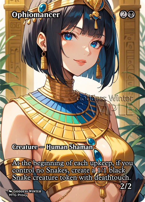 Ophiomancer Goddess Winter proxy card artwork