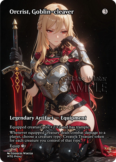 Orcrist, Goblin-cleaver Goddess Winter proxy card artwork