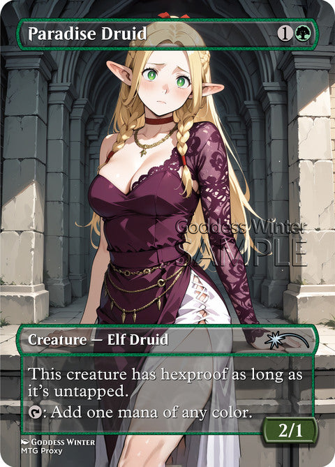 Paradise Druid Goddess Winter proxy card artwork