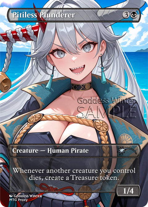 Pitiless Plunderer Goddess Winter proxy card artwork