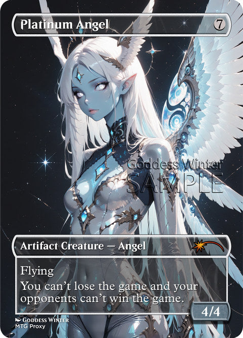 Platinum Angel Goddess Winter proxy card artwork