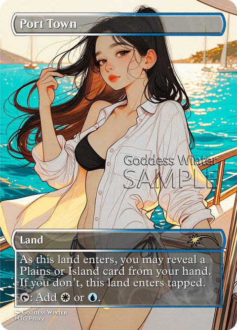Port Town Goddess Winter proxy card artwork