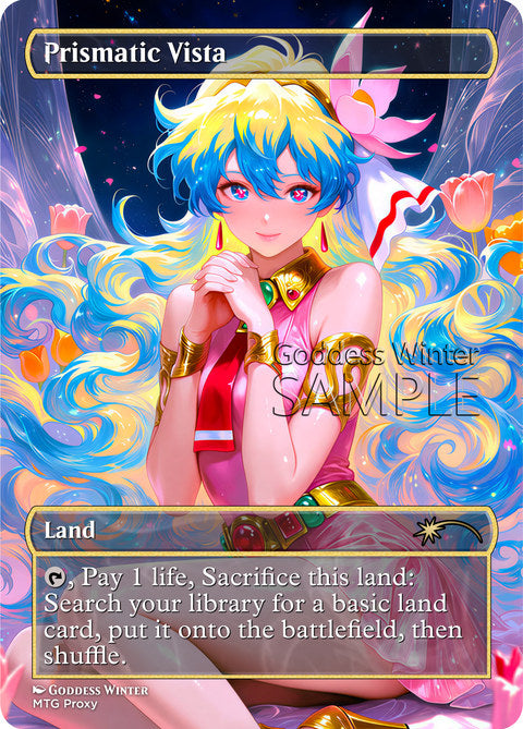 Prismatic Vista Goddess Winter proxy card artwork