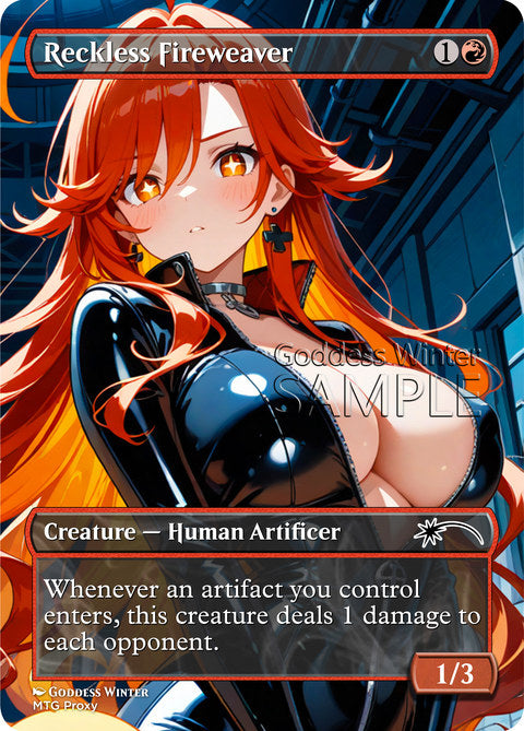 Reckless Fireweaver Goddess Winter proxy card artwork